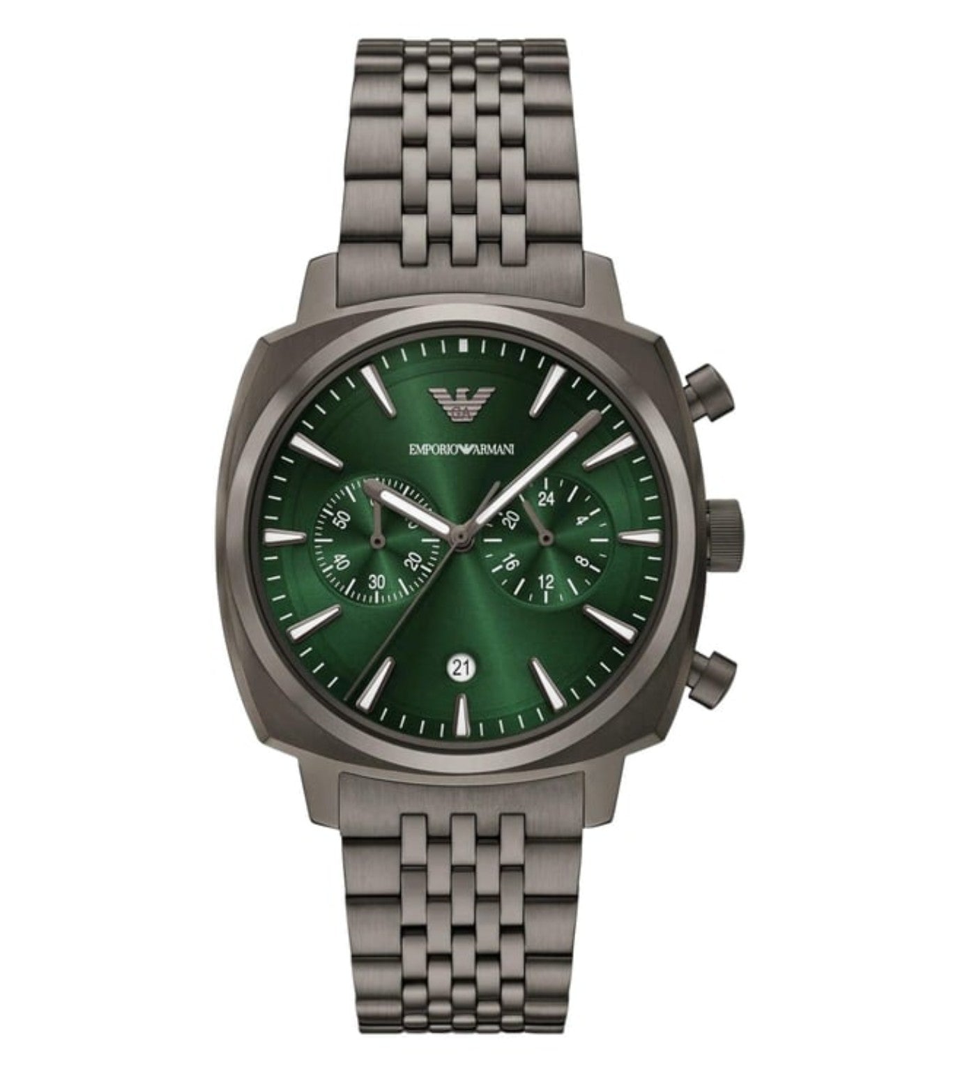 Emporio Armani Men's Green Dial Chronograph Watch