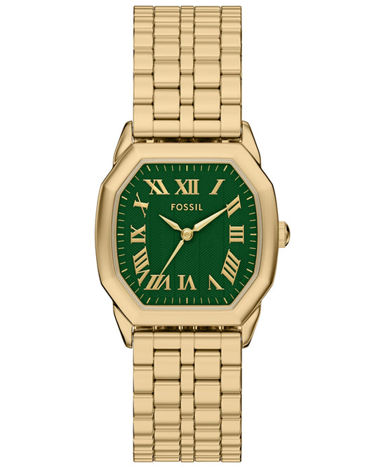 Fossil ES5451 Women's Gold Green Dial Watch