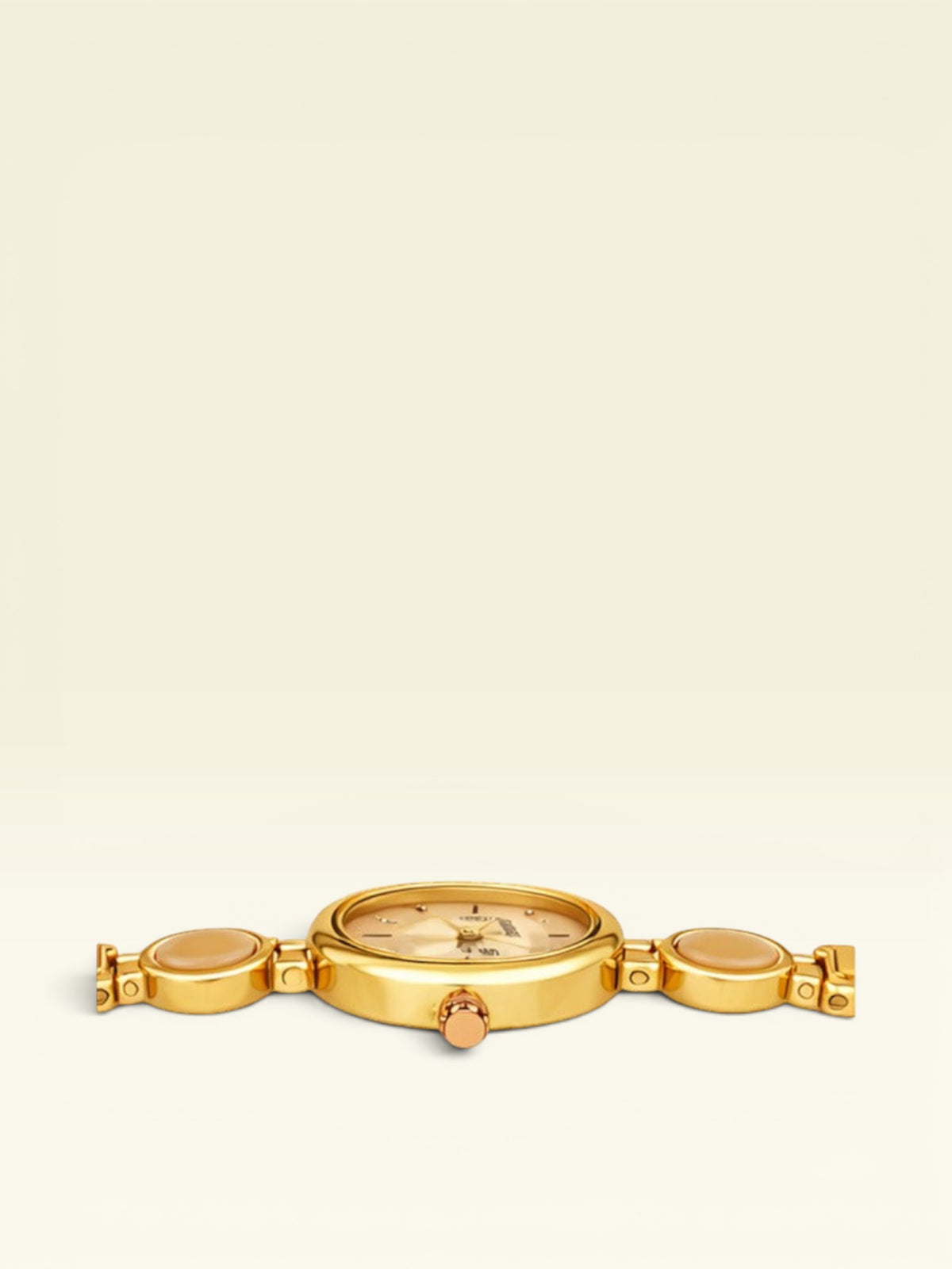 Labdhi Watches & Premium TimeGold women's gold-tone watch with oval accents and a polished minimalist dial.