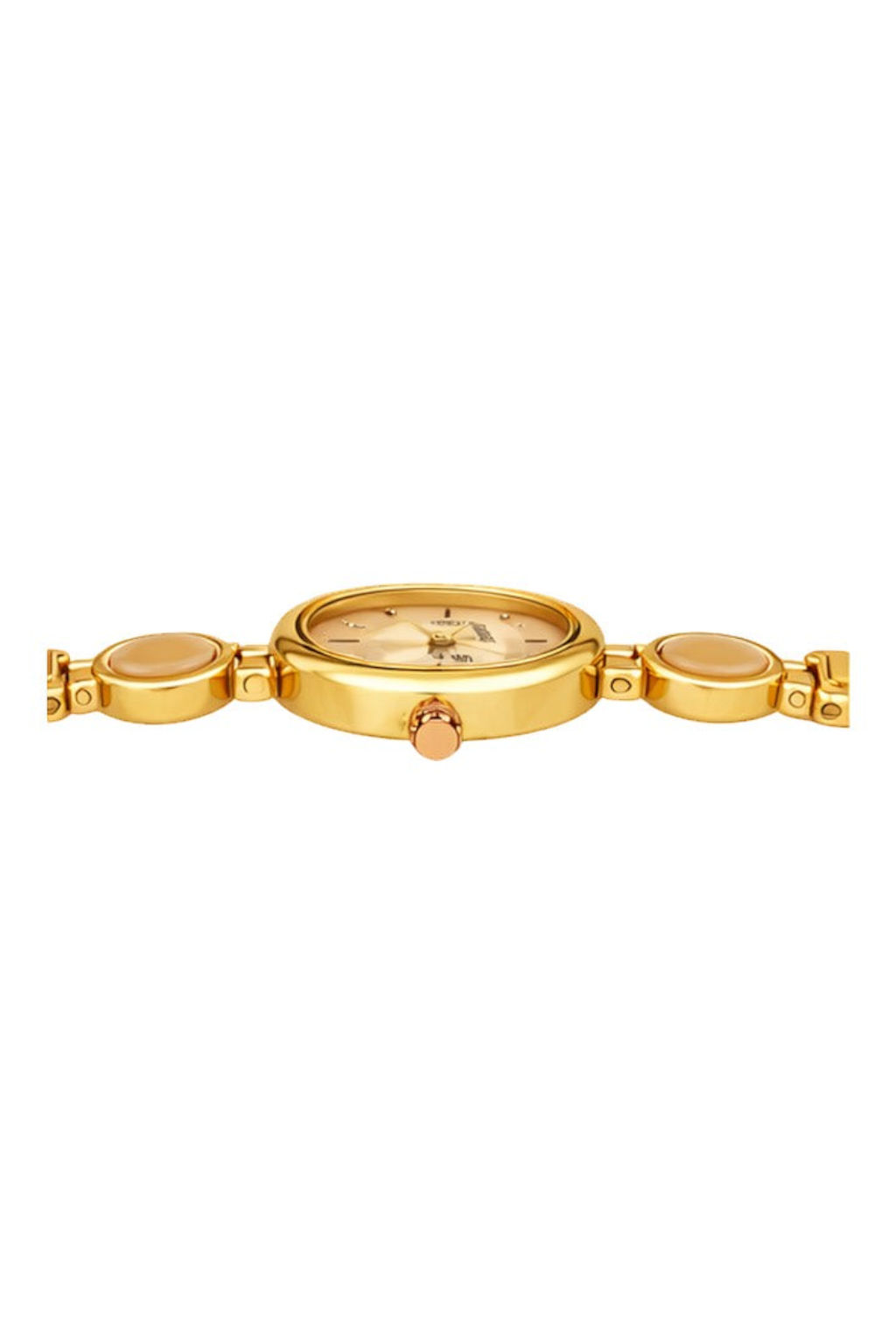 Labdhi Watches & Premium TimeGold women's gold-tone watch with oval accents and a polished minimalist dial.