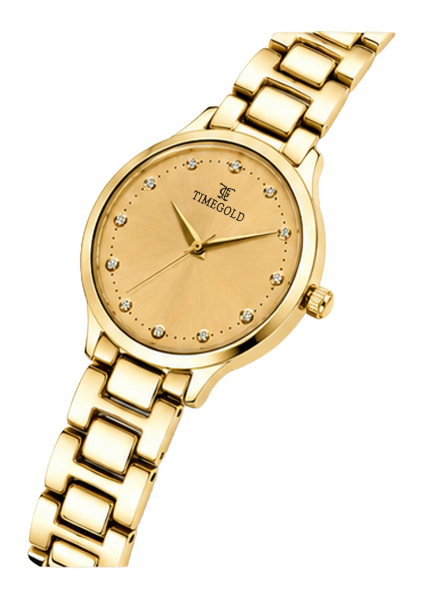 Labdhi Watches & Premium TimeGold Aurelia Grace gold-tone women's watch with crystal markers and sunray dial