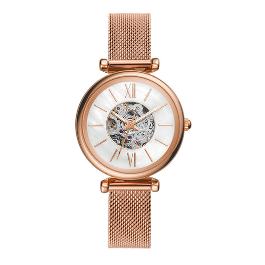 Fossil ME3188 Women's White Dial Rose Gold Watch